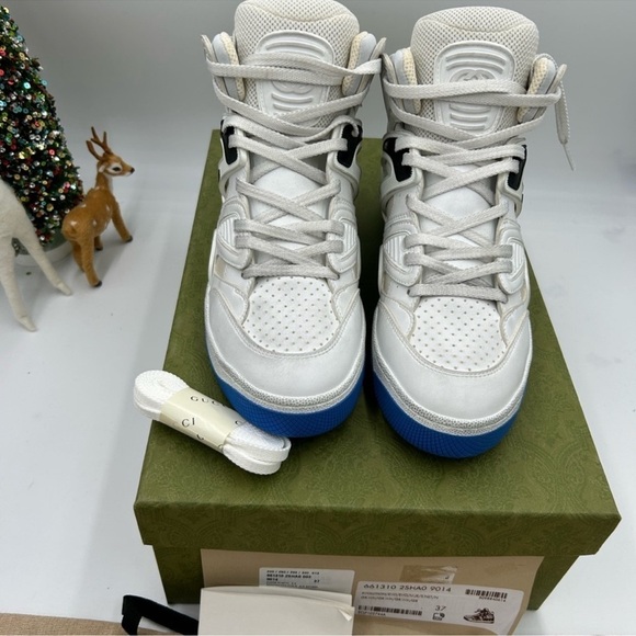 Women’s Gucci basket high top sneakers size 37 made in Italy - Picture 4 of 10